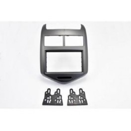 Kit integration 2 DIN CHEVROLET AVEO 10/2011- GRIS METAL